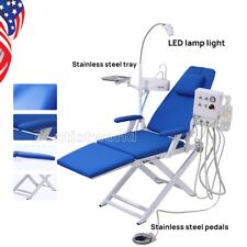 Dental Portable Folding Chair Led Light Turbine Unit Flushing System 4 Hole