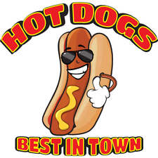 Hot Dogs All Beef Concession Decal Sign Cart Trailer Stand Sticker Equipment