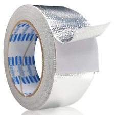 1pcs Premium Aluminum Tape Silver Fiberglass Foil Tapes High Temperature