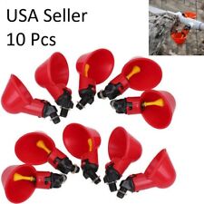 10pcs Poultry Water Drinking Cups Chicken Hen Quail Plastic Automatic Drinker