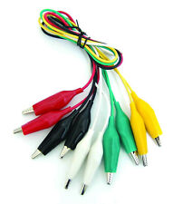 5 Pcs. - 5 Colors Test Lead Alligator Clip Set Ac-5 With 21.5 Length Wires