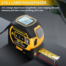 3 In 1 Digital Laser Measure 60m196ft Autolock Measuring Tape Top Lcd Display
