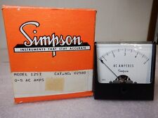 Simpson 1257 0-5 Ac Amp Meter