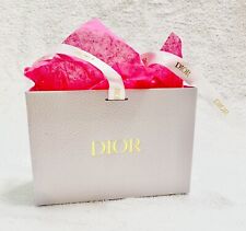 Christian Dior Original Pebble Texture White Gift Bag8wide Ribbon Free Ship 