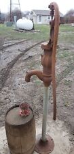 Original Rare Early Red Jacket Mellon Top Cast Iron Hand Water Well Pump. Nice