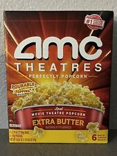 Amc Theatres Perfectly Popcorn Collectible Extra Butter Box Of 6 Microwave Bags