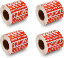 500 Labelsroll Fragile Stickers 2 X 3 - Handle With Care - Thank You Shipping
