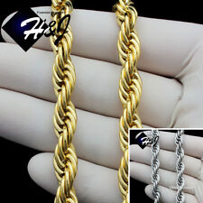 17202430men Stainless Steel 8mm Silver Gold Plated Rope Chain Necklacen149