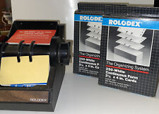 Rolodex Rotary Card File Model 2254d 2 Packs Of Extra Cards Nl69