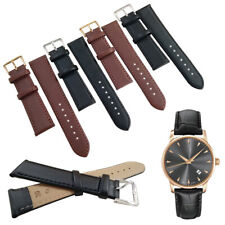 Genuine Leather Watch Band Strap Black Brown Replacement Watch Straps 8mm-24mm