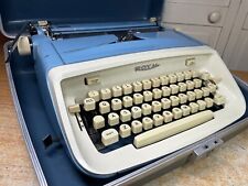 1964 Royal Safari Vintage Portable Typewriter Working W New Ink Case Baby Blue