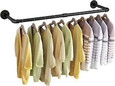 Wall Mounted Garment Rack Industrial Pipe Clothes Rack Hanging Rod Heavy Duty