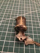 Ilco Schlage Key Way 1 12 Inch Mortise Cylinder Vintage Old Lock Two Keys Rust