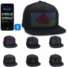 Led Luminous Hat Scrolling Message Display Board Hip Hop Bluetooth Cap Messages