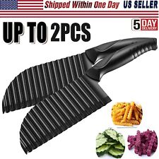 Crinkle Wavy Cutter Stainless Steel Vegetable Potato Chip French Fry Slicer Tool