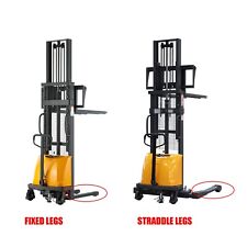 Apollolift Semi-electric Lift Stacker 3300lb With 98118 Lift Height Adj.forks