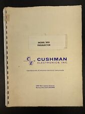 Cushman 305 Preselector For Ce-3 Ce-7 Communications Monitors Manual