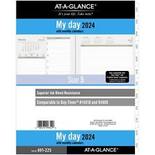 At-a-glance 2-page-per-day Planner Refill 8-12 X 11 2024 491-225