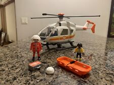Playmobil 6686 Medical Ambulance Helicopter With Stretcher And Figures