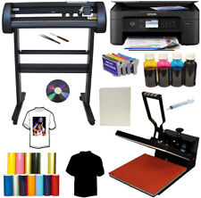 28 Laser Vinyl Cutter Plotter 15x15 Sublimation Heat Press Printer Startup Kit