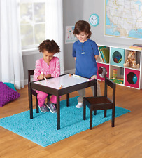 Child 3-piece Table And Chairs Set In Espresso Age Group 1 To 5