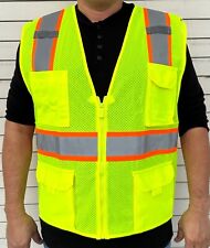 4 Pockets Yellow Mesh High Visibility Safety Vest Ansi Isea 107-2010 806-lm