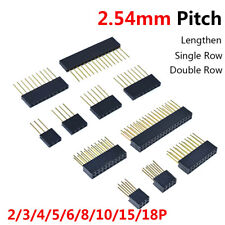 234568101518p Female Lengthen Pin Header 2.54mm Pitch Connector Sockets