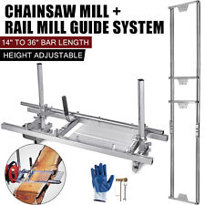 Portable 14-36 Chainsaw Mill Sawmill Aluminum Planking Lumber Rail Mill Guide