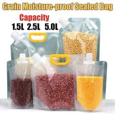 135pc Grain Moisture-proof Sealed Bag Transparent Stand Up Food Storage Bags