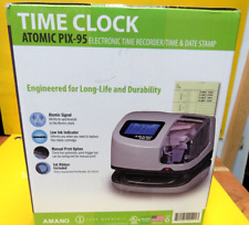 365 Amano Pix-95a421 Time Clock Electronic Time Recorder Time Date Stamp