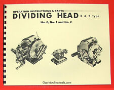Universal Dividing Head Type B S No. 0 1 2 Instruction Parts Manual 0730
