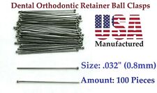 100 Pieces - .032 - Orthodontic Dental Ball Clasps - Free Shipping