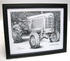 Rare 8x10 Oliver Oc-6 Crawler Tractor Ink Pen Print Signed B Fackham 24 Of 500
