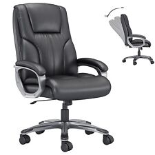 Executive Office Chair High Back Pu Leather Desk Chair For Heavy People Black
