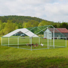 20ft X 10ft Metal Walk In Chicken Coop Run Cage Rabbit Hutch Hen House Enclosure