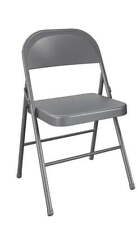 All-steel Metal Folding Chair Double Braced Gray