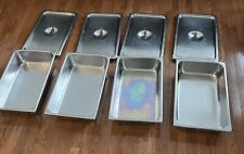 Lots Of 4 Vollrath Stainless Steel Pans With Lids. Steam Table Pan Used.
