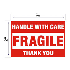 4 Fragile Handle With Care 2 X 3 Inch Stickers Package Shipping Mailing Labels