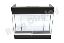 Black Ledgetop Counter Display Showcase Store Fixture Knock Down Sc-ltc-gl4bk