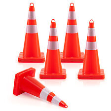 10 Pack 28 Traffic Safety Cones With Reflective Collar For Parking Lot Orange