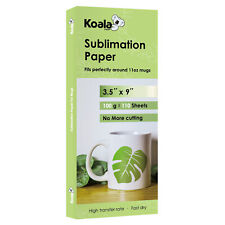 110 Sheets Koala Mug Sublimation Paper For Inkjet Printing Heat Transfer 3.5x9