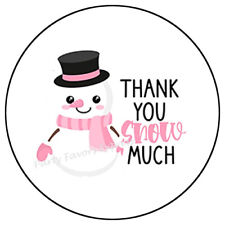 Thank You Snow So Much Snowman Envelope Seals Labels Stickers Party Favors