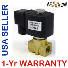 38 Inch 110v-120v Ac Brass Electric Solenoid Valve Npt Gas Water Air Nc