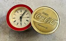 Rare Gold Selco Coca-cola Slide Desk Clock For Employee Stock Holder Watch