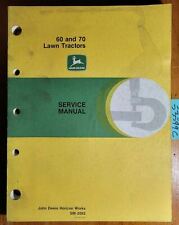 John Deere 60 70 Lawn Tractor Service Manual Sm-2092 1970