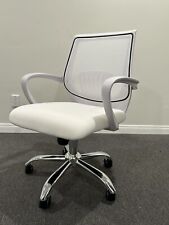 White Ergonomic Mesh Home Office Chair Computer Desk Chair Swivel Adjustable