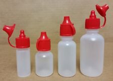 Ldpe Plastic Dropper Bottles With Red Hinged Dropper Caps 12-25-50-100 Count