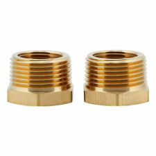 U.s. Solid 2pcs Brass Pipe Fitting Reducer Bushing Mnpt 1 X Fnpt 34