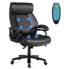 Massage Office Chair Executive Pu Leather Computer Desk Chair 500lbs