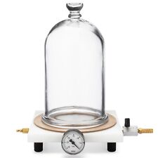 Bell Jar With Vacuum Plate 0.7 Gal With Vacuum Gauge Bleed Valve Regulator